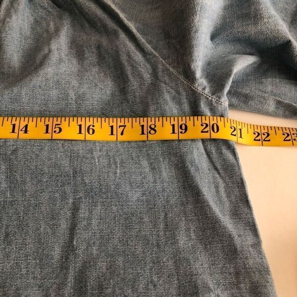 Levi’s Denim Chambray Blue, Mirabelle Dolman Sleeve, Coastal Grandma Top Size S - Picture 8 of 12